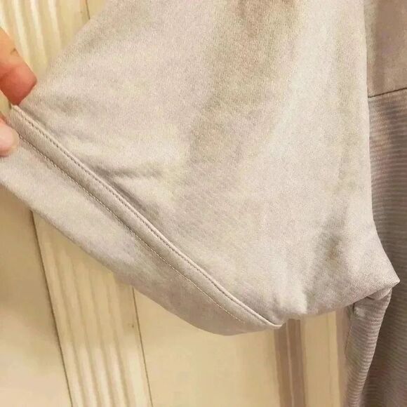 PGA Tour Men's Gray Striped Short Sleeve Performance - Picture 6 of 10